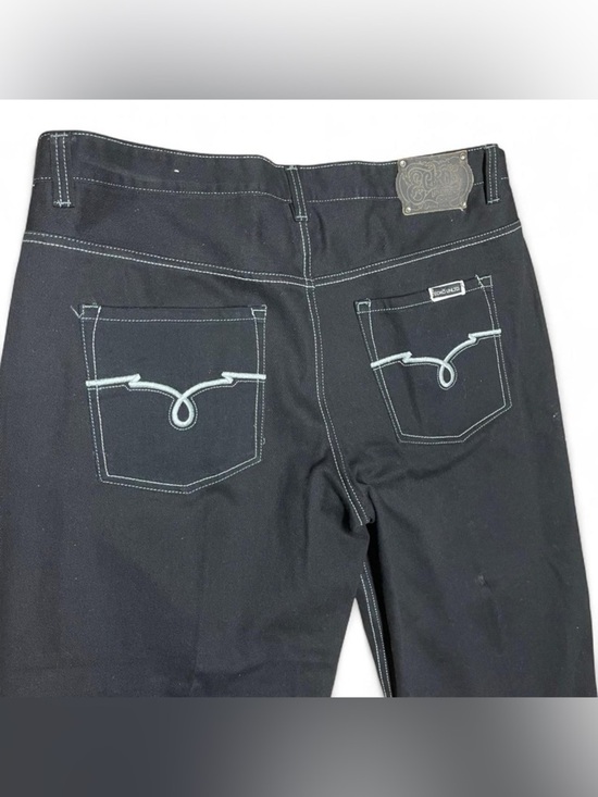 Ecko Unlimited Other - Ecko Unltd Jeans Mens 42x28 Black Denim Loose Fit Embroidered Pockets Baggy Y2K